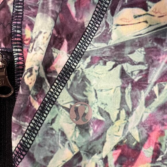 Lululemon Leggings Size 8 Inspire Multi Color Black Mesh Inseam 25" - Picture 9 of 10